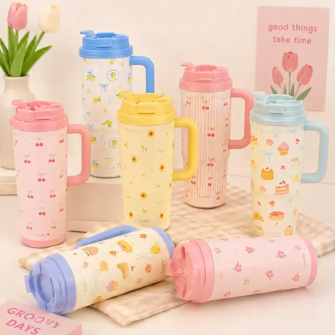 Cute Printed Stainless Steel Insulated Travel Tumbler - Product Details